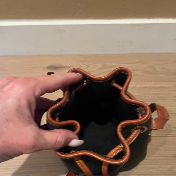 Dooney & Bourke Black and Brown Crossbody Bag with Leather Accents - Picture 4 of 13